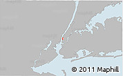Gray 3D Map of ZIP code 10014, single color outside