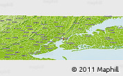 Physical Panoramic Map of ZIP code 10014