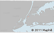 Gray 3D Map of ZIP code 10016, single color outside