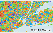 Political 3D Map of ZIP code 10016