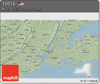 Savanna Style 3D Map of ZIP Code 10016