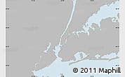 Gray Map of ZIP code 10016, single color outside