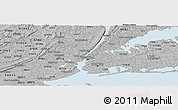 Gray Panoramic Map of ZIP code 10016
