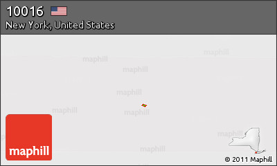 Physical Panoramic Map of ZIP Code 10016, cropped outside