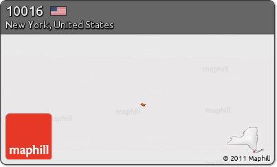 Physical Panoramic Map of ZIP Code 10016, cropped outside