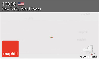 Satellite Panoramic Map of ZIP Code 10016, cropped outside