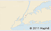 Classic Style 3D Map of ZIP code 10017, single color outside
