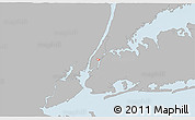 Gray 3D Map of ZIP code 10017, single color outside