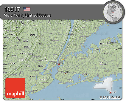 Savanna Style Map of ZIP Code 10017