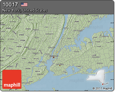 Savanna Style Map of ZIP Code 10017