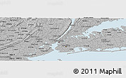 Gray Panoramic Map of ZIP code 10017