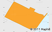 Political Simple Map of ZIP code 10017, single color outside, borders and labels