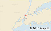 Classic Style 3D Map of ZIP code 10019, single color outside