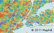 Political 3D Map of ZIP code 10019