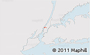 Silver Style 3D Map of ZIP code 10019, single color outside
