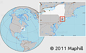 Gray Location Map of ZIP code 10019, highlighted state