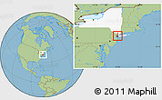 Savanna Style Location Map of ZIP code 10019, highlighted state