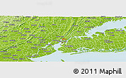 Physical Panoramic Map of ZIP code 10019