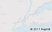 Silver Style 3D Map of ZIP code 10020, single color outside