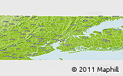 Physical Panoramic Map of ZIP code 10020