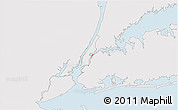 Silver Style 3D Map of ZIP code 10021, single color outside