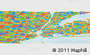 Political Panoramic Map of ZIP code 10021