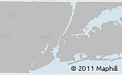 Gray 3D Map of ZIP code 10023, single color outside