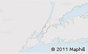 Silver Style 3D Map of ZIP code 10023, single color outside
