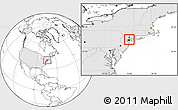 Blank Location Map of ZIP code 10024, highlighted country, highlighted county