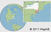 Savanna Style Location Map of ZIP code 10024, highlighted state