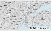 Silver Style 3D Map of ZIP code 10025
