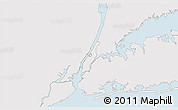 Silver Style 3D Map of ZIP code 10025, single color outside