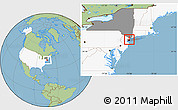 Savanna Style Location Map of ZIP code 10025, highlighted country, highlighted state