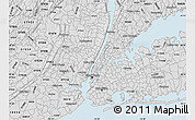 Silver Style Map of ZIP code 10025