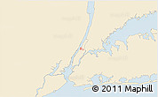 Classic Style 3D Map of ZIP code 10027, single color outside