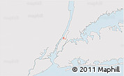 Silver Style 3D Map of ZIP code 10027, single color outside