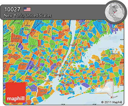 Political Map of ZIP Code 10027