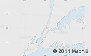 Silver Style Map of ZIP code 10027, single color outside