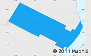 Political Simple Map of ZIP code 10028, single color outside, borders and labels