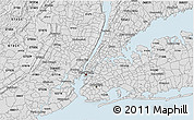Silver Style 3D Map of ZIP code 10029