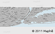 Gray Panoramic Map of ZIP code 10029