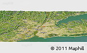 Satellite Panoramic Map of ZIP code 10029