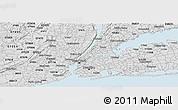 Silver Style Panoramic Map of ZIP code 10029