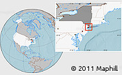 Gray Location Map of ZIP code 10031, highlighted country, highlighted state, hill shading