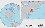 Gray Location Map of ZIP code 10031