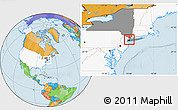 Political Location Map of ZIP code 10031, highlighted country, highlighted state