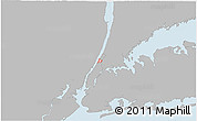 Gray 3D Map of ZIP code 10032, single color outside