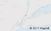Silver Style 3D Map of ZIP code 10032, single color outside