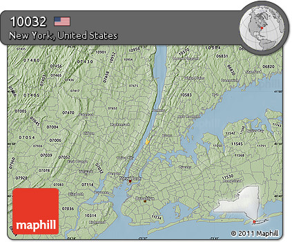 Savanna Style Map of ZIP Code 10032