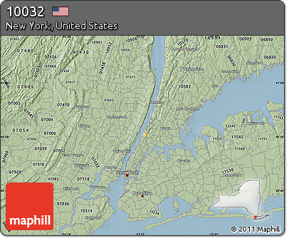 Savanna Style Map of ZIP Code 10032